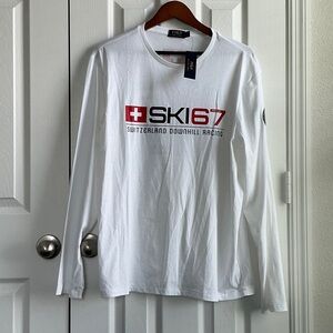 Polo by Ralph Lauren White Long Sleeve Ski 67 Tee